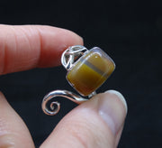 Burn Anne Agate Sterling Silver Celtic Ring image 3