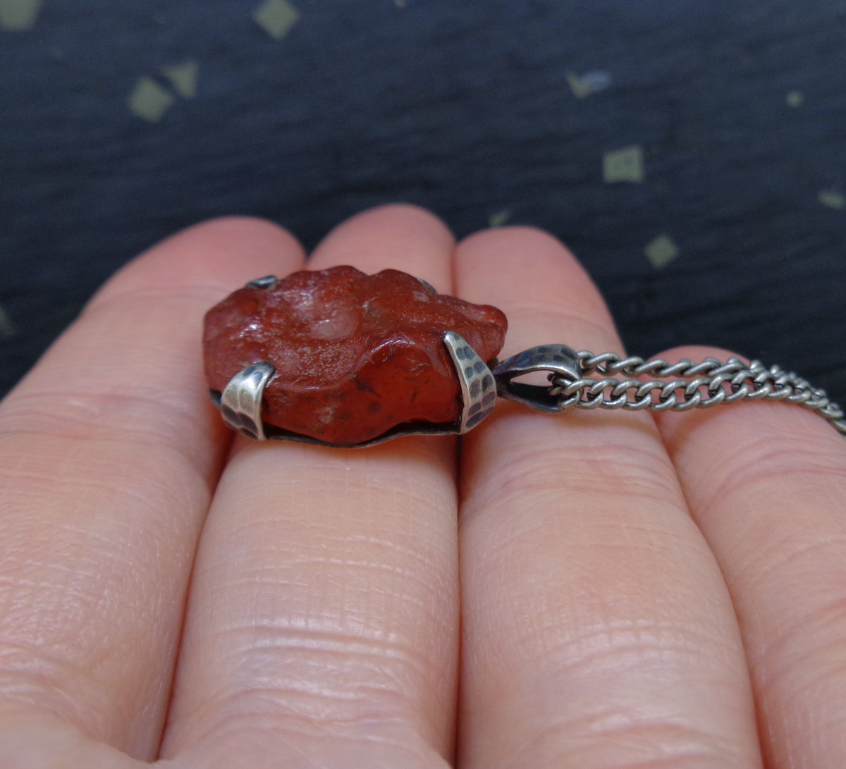 Carnelian Sterling Silver Pendant image 2
