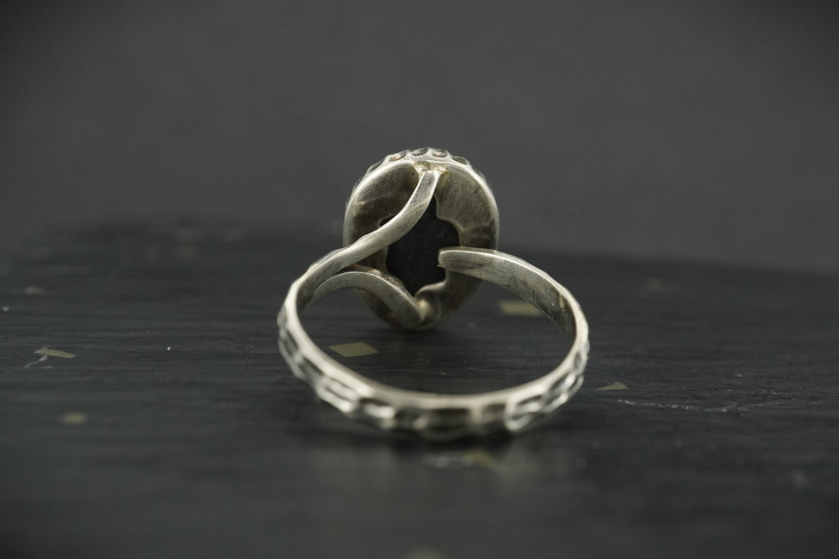 Trilobite Hammered Sterling Silver Adjustable Ring image 4
