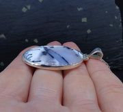 Dendritic Agate Sterling Silver Pendant image 3