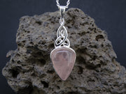 Rose Quartz Sterling Silver Celtic Knot Pendant image 0