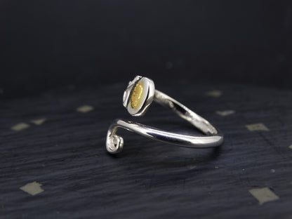 Gold Nugget Sterling Silver Celtic Wrap Ring image 2