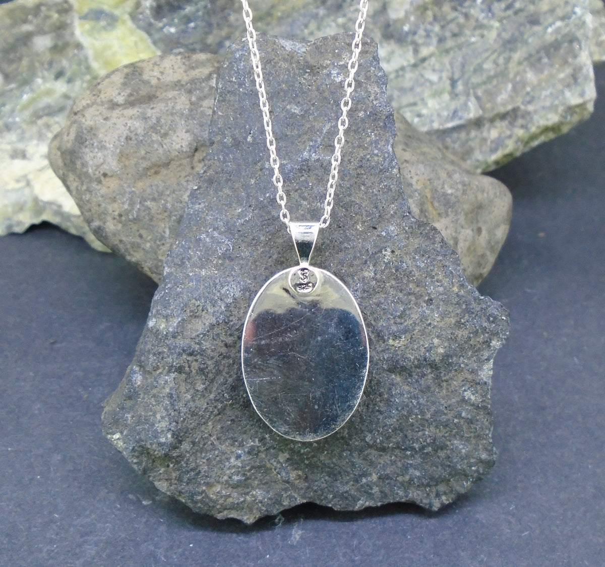 Blue John Sterling Silver Oval Pendant image 6