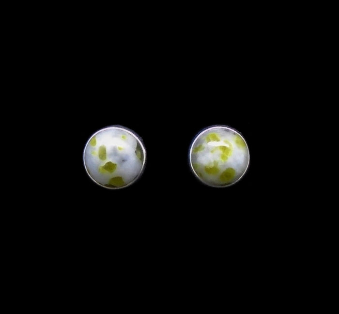 Iona Marble 8mm Sterling Silver Stud Earrings image 0