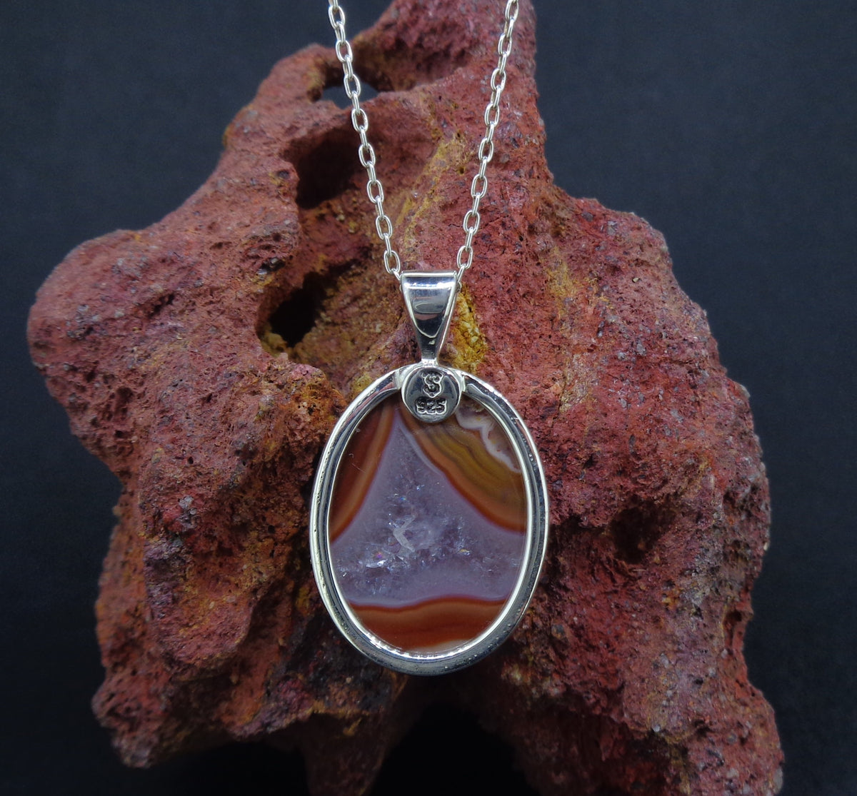 Botswana Agate Sterling Silver Pendant image 5
