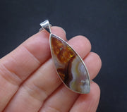 Arizona Fire Agate Sterling Silver Pendant image 6