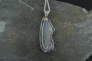 Scottish Agate with Amethyst Sterling Silver Pendant image 4