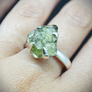 Moldavite Sterling Silver Ring image 2