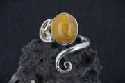 Burn Anne Agate Sterling Silver Celtic Ring image 0