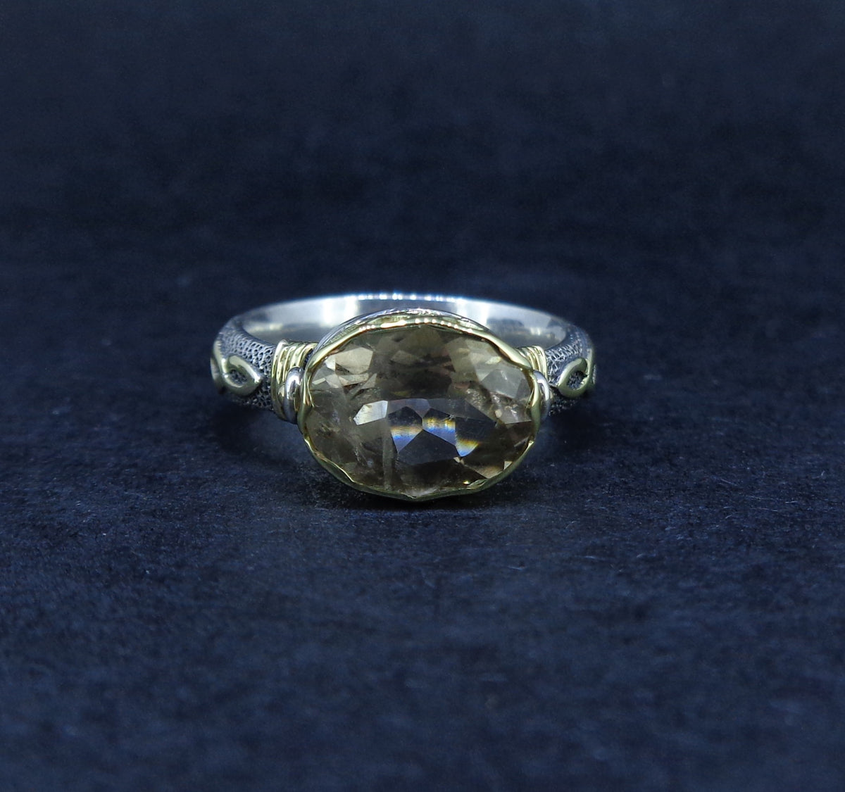 'Kiltyrie' Pertshire Smoky Quartz Scottish Gold & Silver Ring image 2