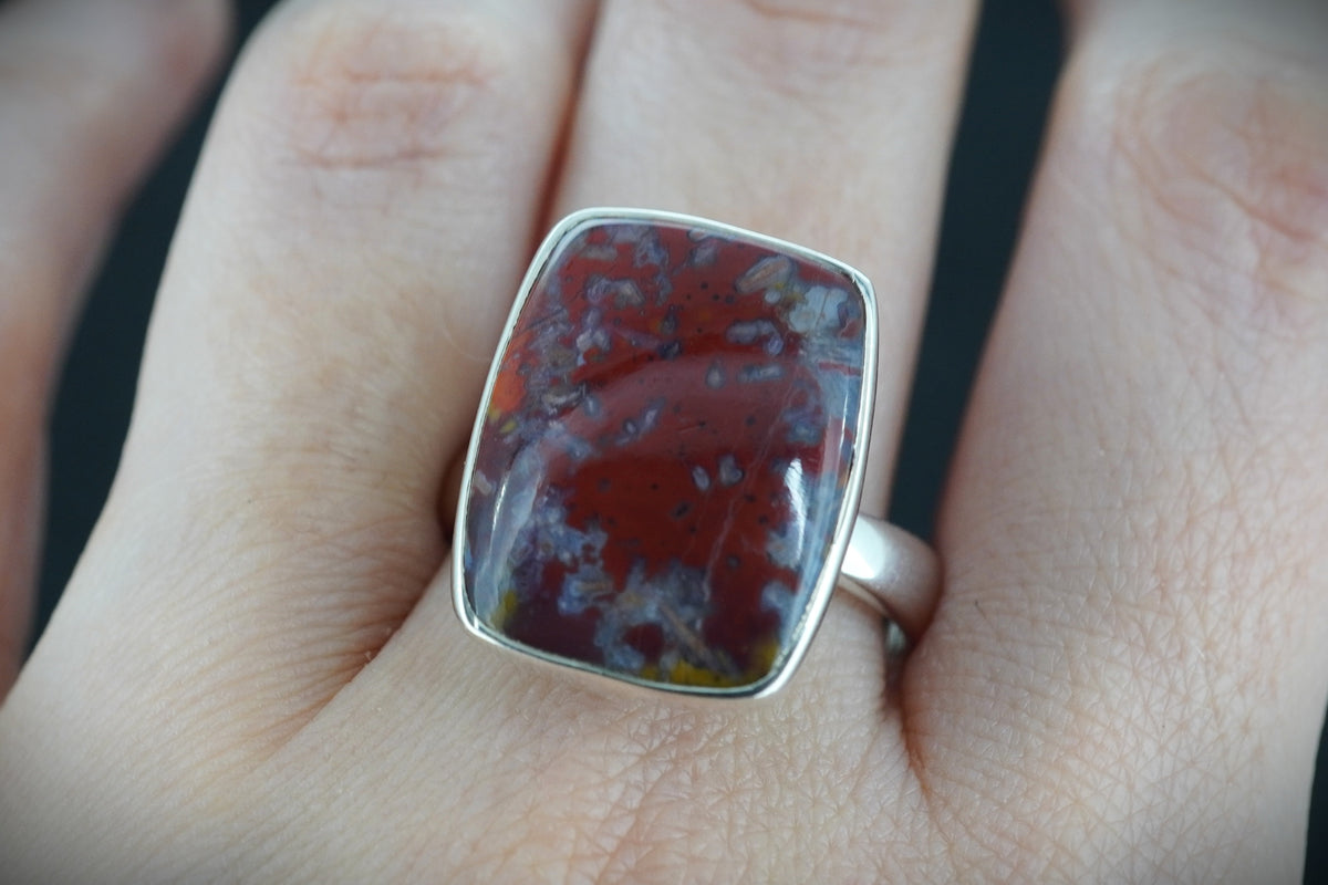 Burn Anne Agate Sterling Silver Ring image 1