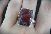 Burn Anne Agate Sterling Silver Ring image 1
