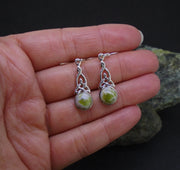 Iona Marble Celtic Knot Sterling Silver Earrings image 2