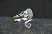 Cairngorm Quartz Sterling Silver Celtic Ring image 2