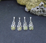 Iona Marble Celtic Knot Sterling Silver Pendant image 3