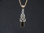 1.5ct Cairngorm Quartz with Scottish Gold Sterling Silver Celtic Pendant image 5