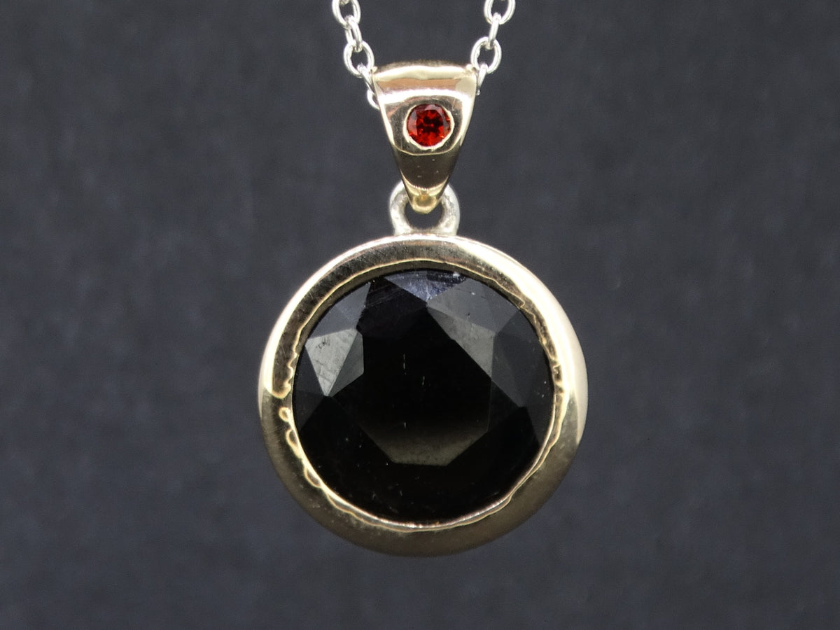 6ct Cairngorm Quartz with Scottish Gold and Sterling Silver Pendant image 0