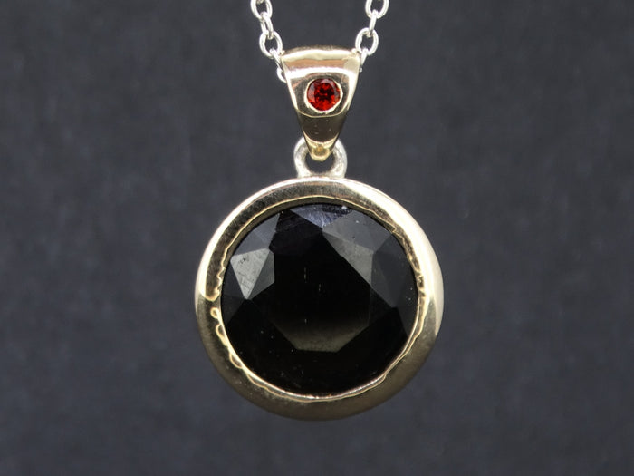 6ct Cairngorm Quartz with Scottish Gold and Sterling Silver Pendant image 0