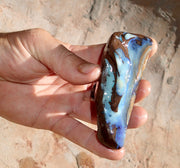 'Dreamtime' - Very Large Opal, Sapphire & Diamond Silver & Gold Pendant image 13