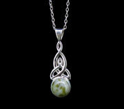 Iona Marble Celtic Knot Sterling Silver Pendant image 0