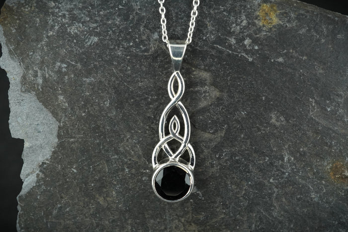 Cairngorm Quartz Sterling Silver Mother & Child Knot Pendant image 0