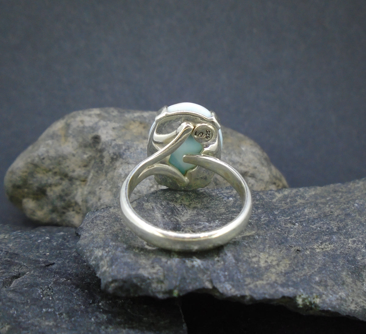 Larimar Sterling Silver Ring