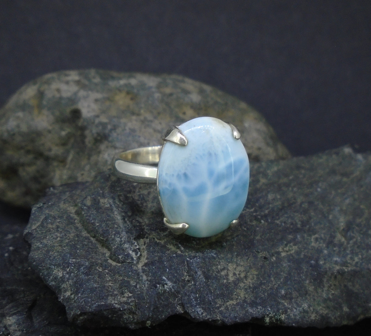 Larimar Sterling Silver Ring