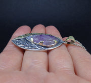 'Jera' Scottish Amethyst, on a Scottish Gold & Sterling Silver Pendant image 6