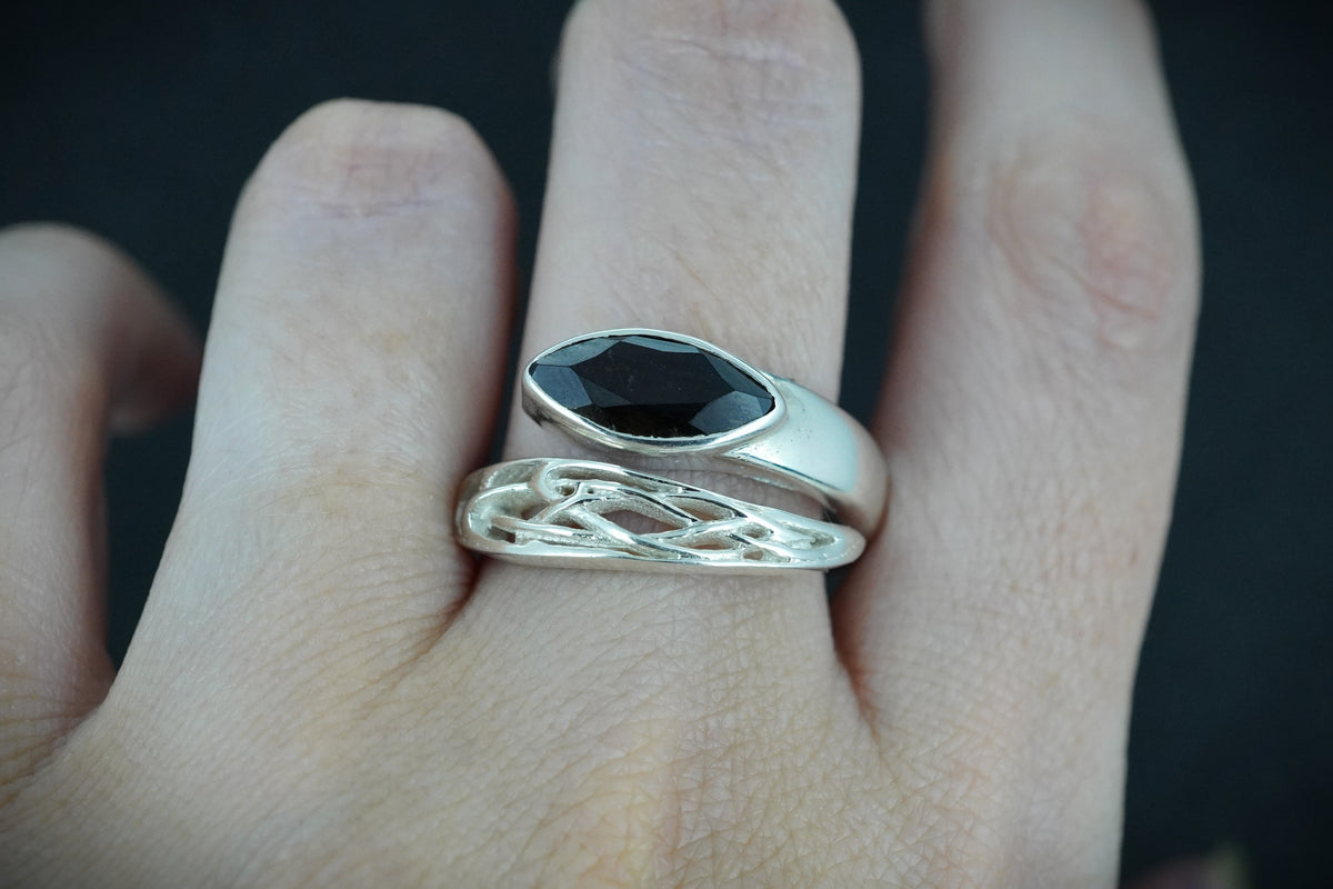 Cairngorm Quartz Sterling Silver Wrap Ring image 1