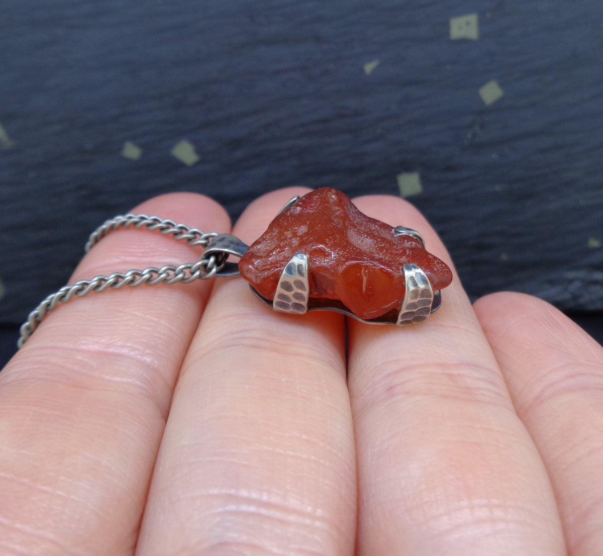 Carnelian Sterling Silver Pendant image 4