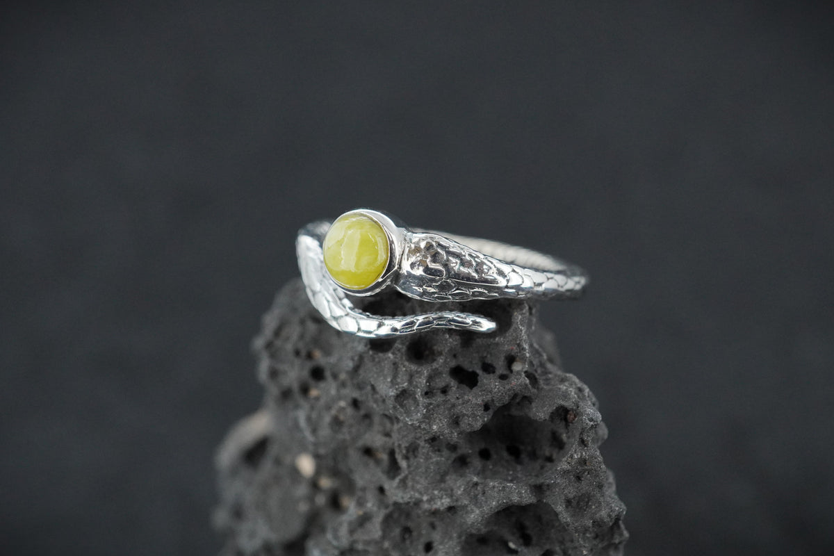 Skye Marble Sterling Silver Serpent Ring image 2