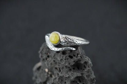 Skye Marble Sterling Silver Serpent Ring image 2