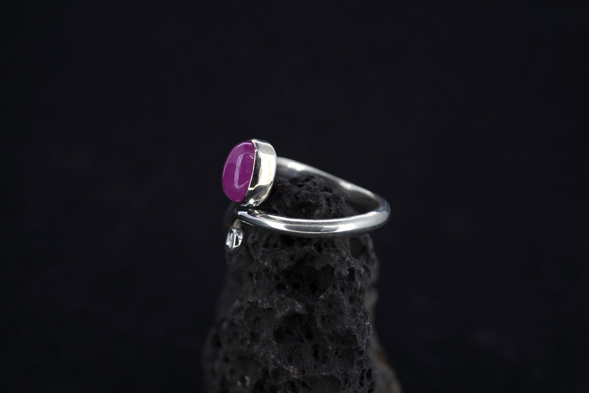 Natural Pink Ruby Sterling Silver Celtic Ring image 2