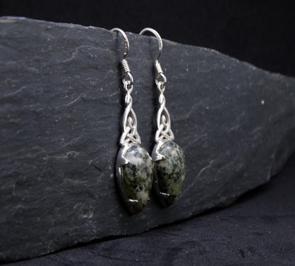 Preseli Bluestone Sterling Silver Celtic Earrings image 3