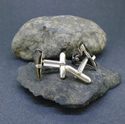 Fossilised Shark Tooth Sterling Silver Cufflinks image 4