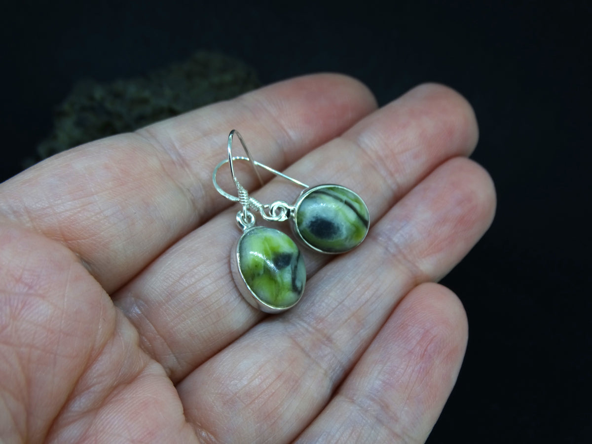 Skye Marble Sterling Silver Small Oval Earrings image 6