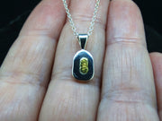 Gold Nugget Sterling Silver Pendant - 15x11mm image 1