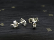 Gold Nugget Sterling Silver Stud Earrings - 8x4mm image 4