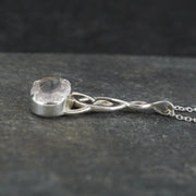 Rose Quartz Sterling Silver Celtic Knot Pendant image 3
