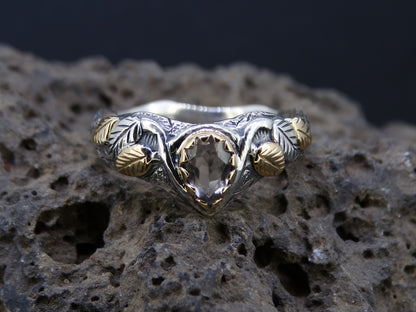 Perthshire Smoky Quartz and  Scottish Gold Ivy Design Ring image 0