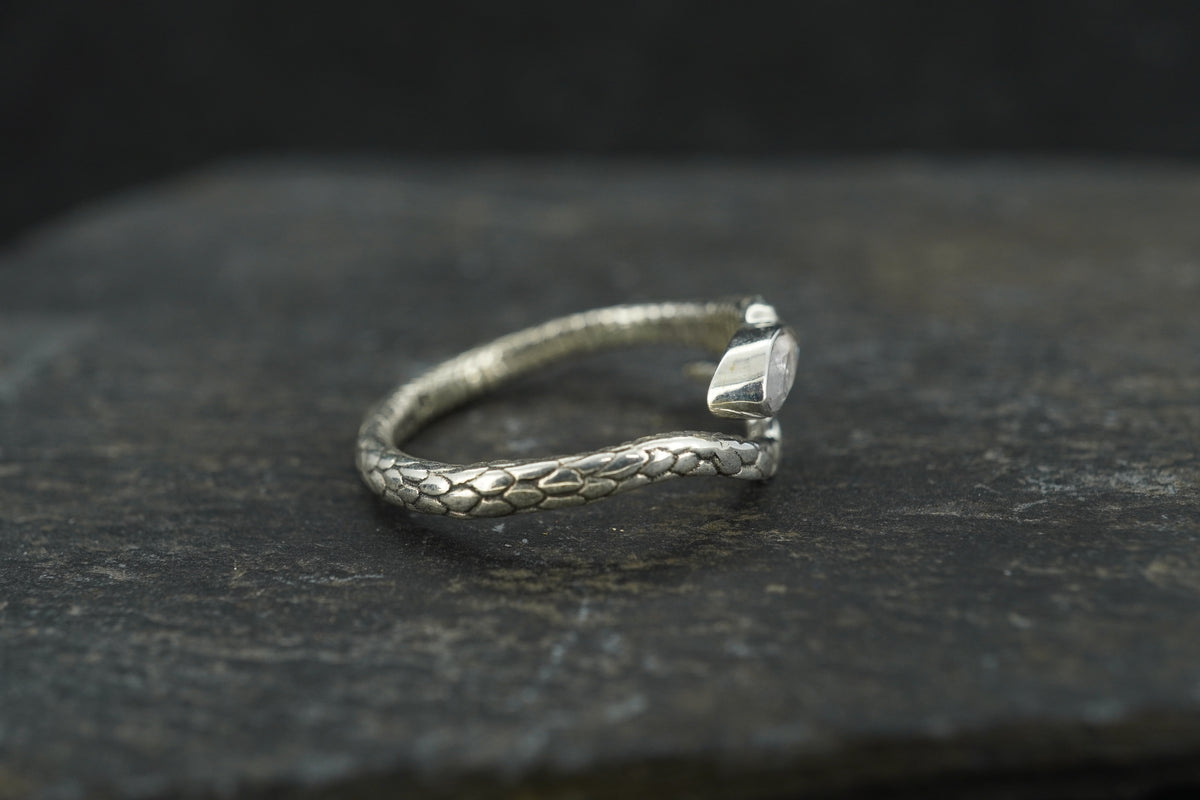 Orrock 'Diamond' Sterling Silver Serpent Ring image 2