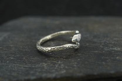Orrock 'Diamond' Sterling Silver Serpent Ring image 2