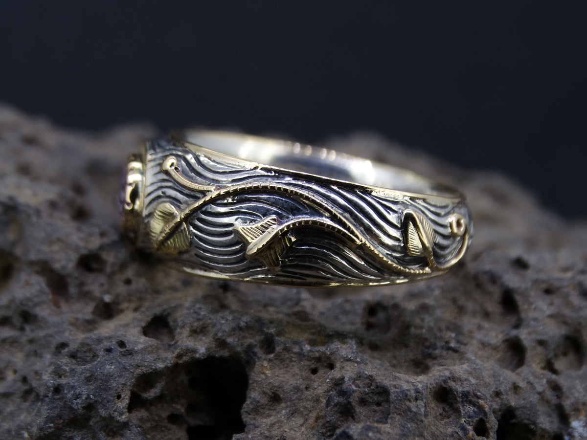 Scottish Orrock Amethyst and Scottish Gold Ring image 4