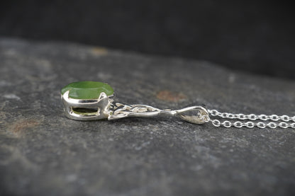 Rare New Zealand Jade Celtic Sterling Silver Pendant image 3