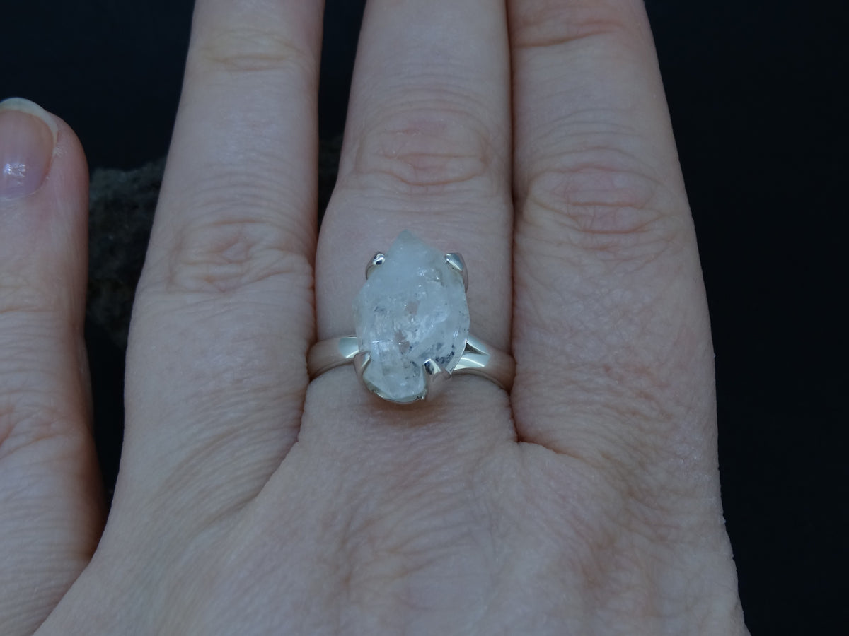 Natural Herkimer Diamond Sterling Silver Ring