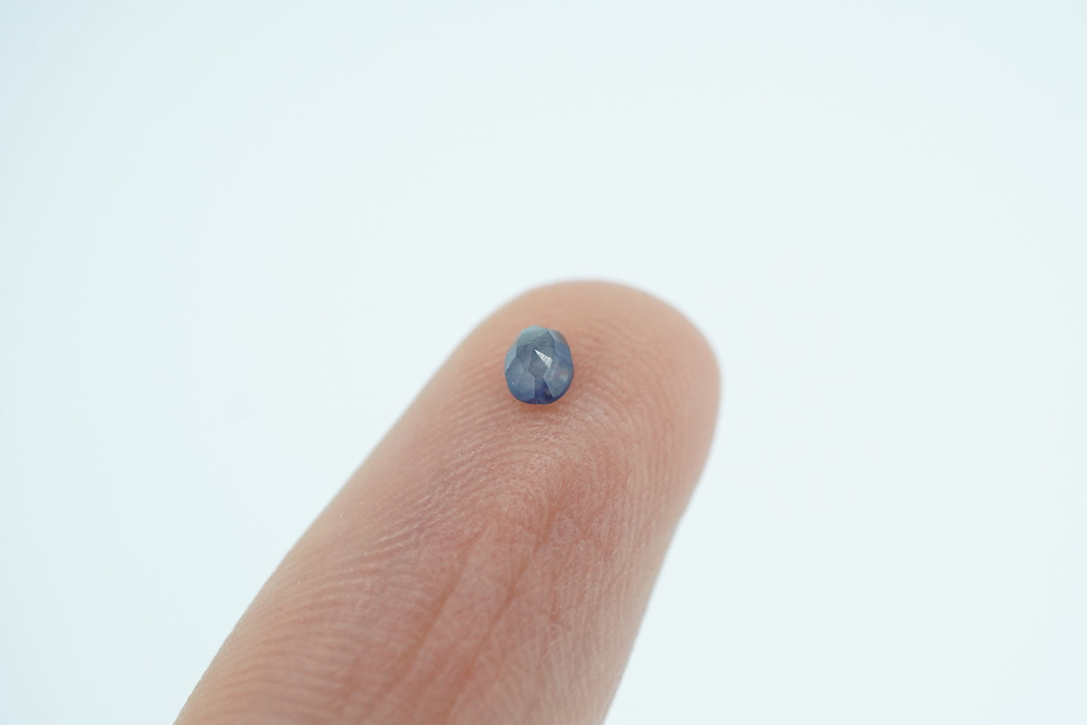 Oval Light Blue Silky Rare Scottish Sapphire Gemstone