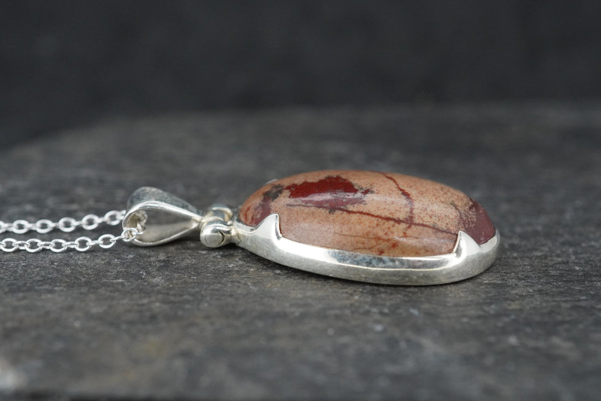 Arthur's Seat Jasper Sterling Silver Drop Pendant