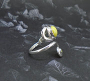 Highland Marble & Peridot Sterling Silver Ring