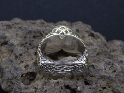 Cairngorm Quartz Scottish Gold and Sterling Silver Ring