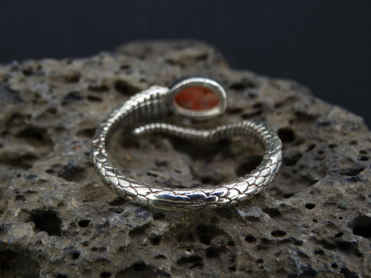 Scottish Isla Rose Sterling Silver Serpent Ring